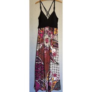 Corey P Women's 8 Maxi Dress Y2K BOHO Hippie Festival‎ Fairycore Beaded Straps
